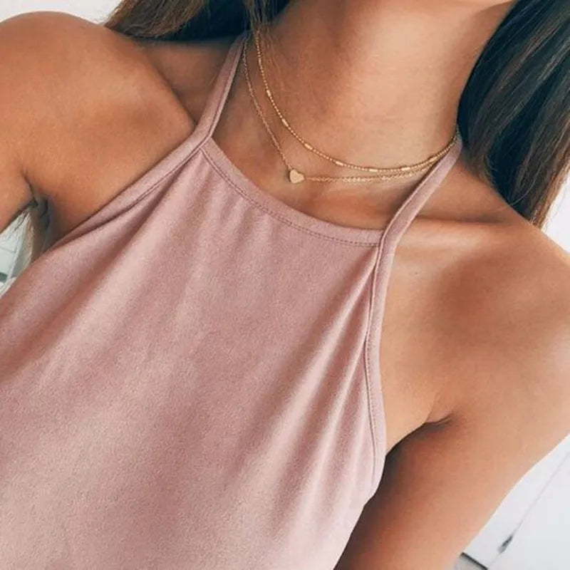 Simple Double Layer Necklaces