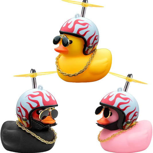 Car Cute Duck with Helmet
