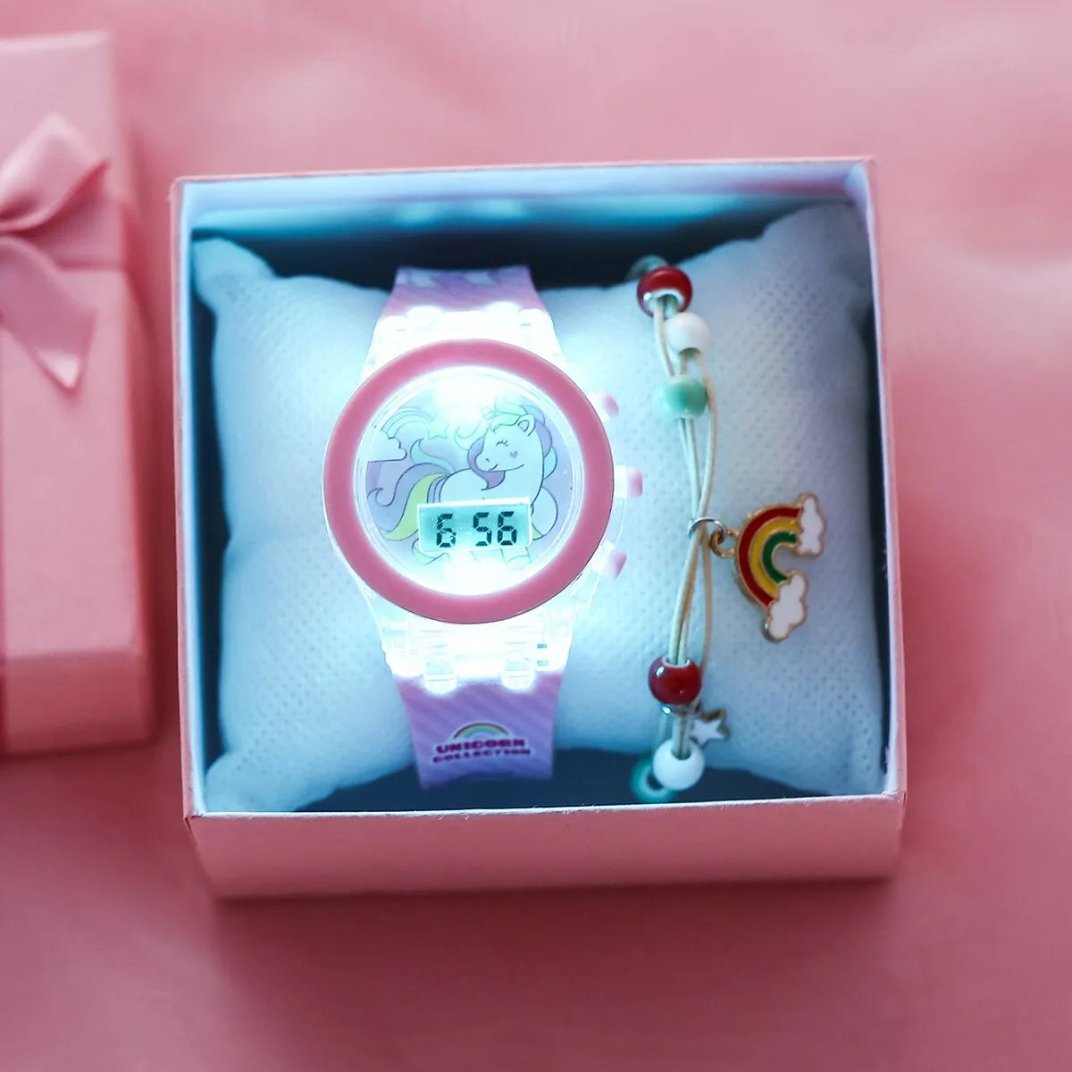 Kid's Luminous Alarm Clock - Pink