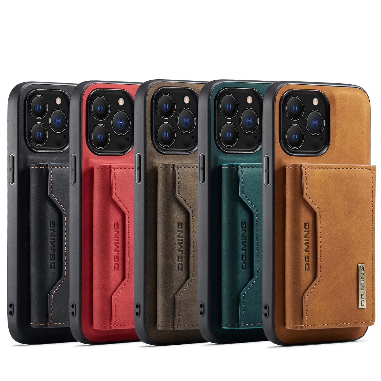 iPhone 15,14,13,12 Families - 2 In 1 Detachable Magnetic Leather Case with Wallet Cards Holder