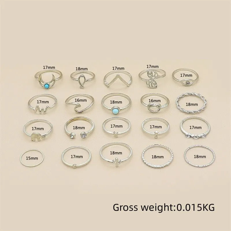 Every Mood - 20 Pieces Ring Set