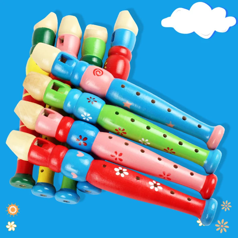 Colorful Wooden Flute Music Instrument