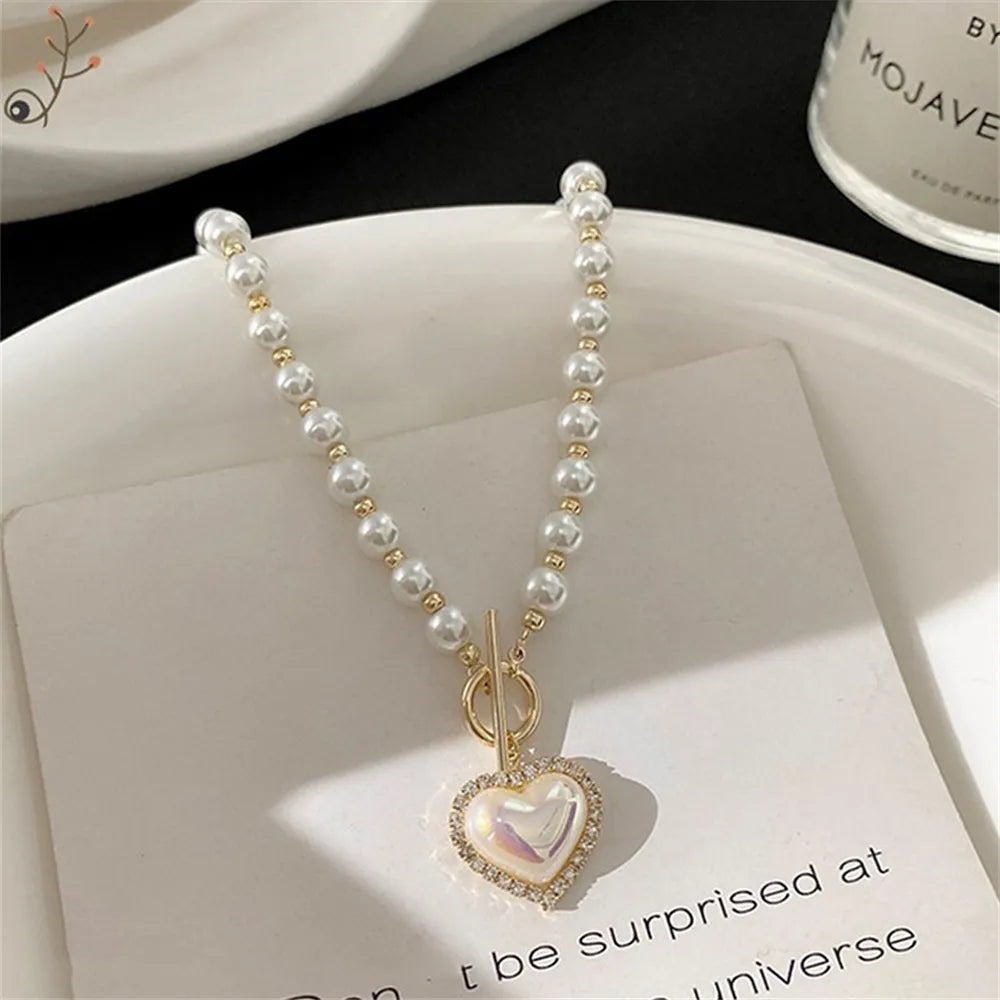 Heart & Pearls Necklace