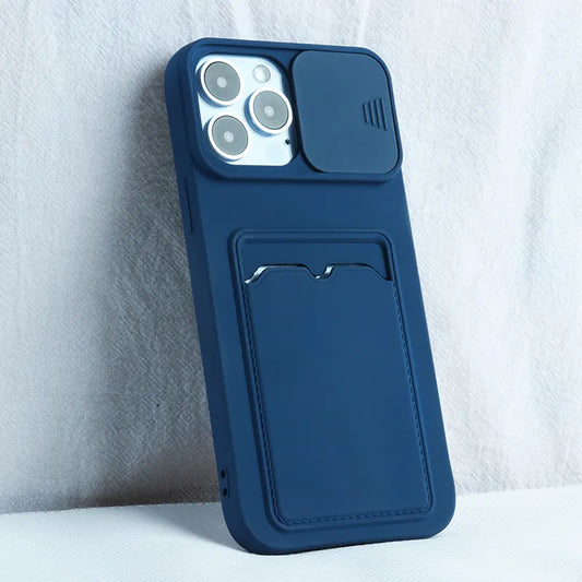 iPhone XS Max and below - Slide Camera Protection with Wallet Holder Case