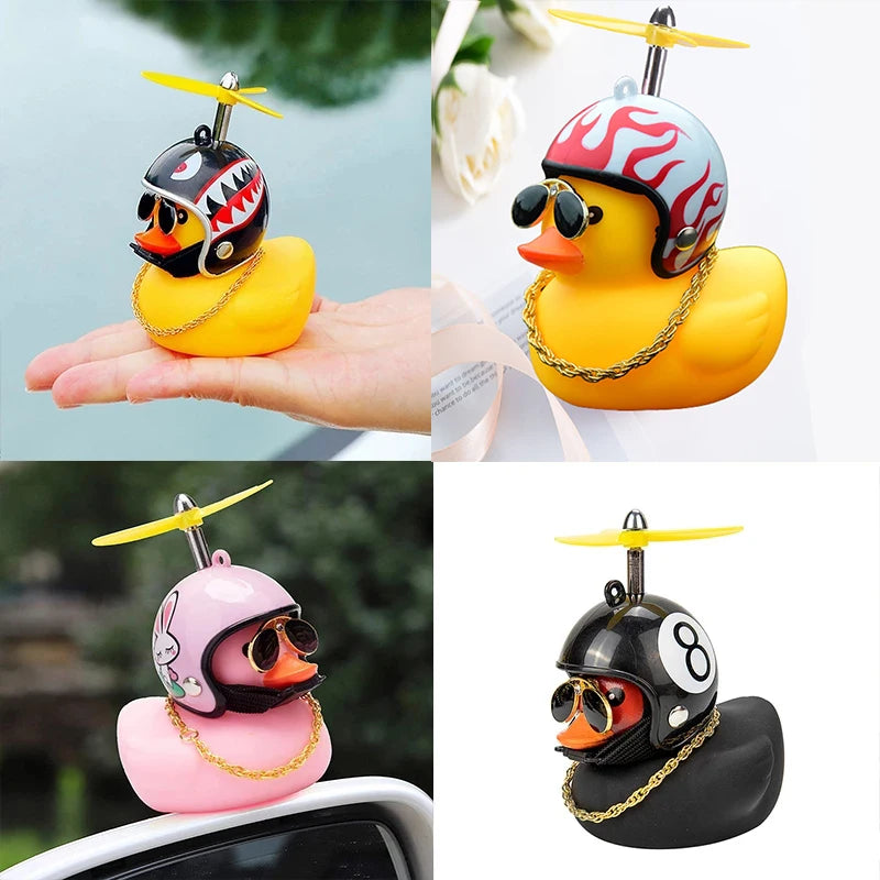 Car Cute Duck with Helmet