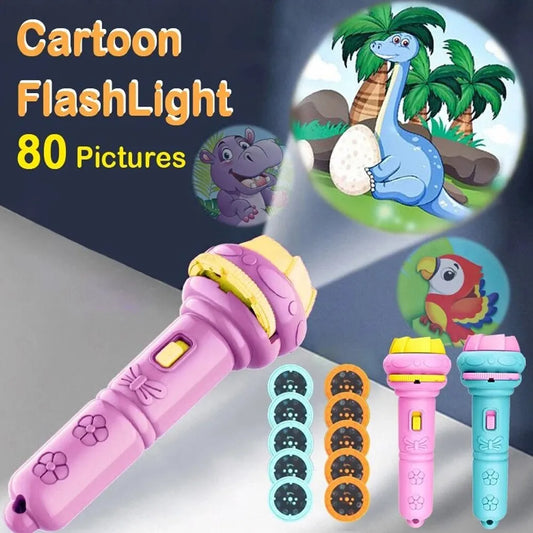 Cards Cartoon Projection Flashlight