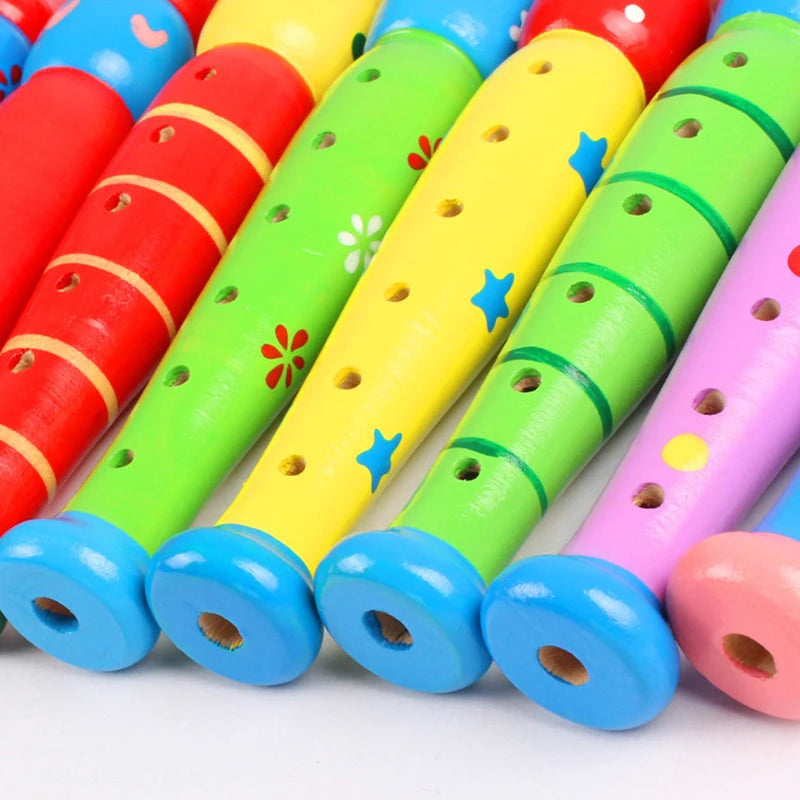 Colorful Wooden Flute Music Instrument