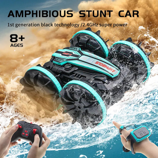 Amphibious RC Car Stunt Car Vehicle Double-sided Flip